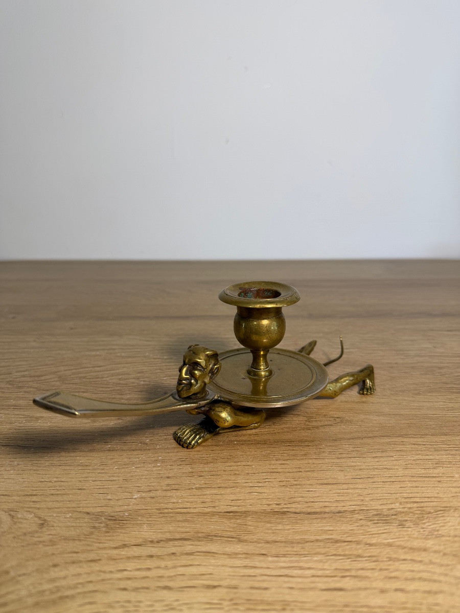 Devil Hand Candlestick 19th Century-photo-4