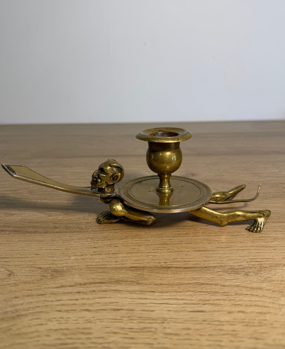 Devil Hand Candlestick 19th Century-photo-5