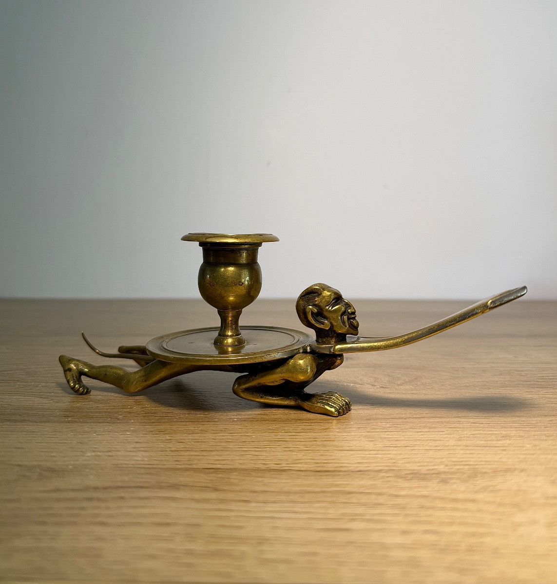 Devil Hand Candlestick 19th Century
