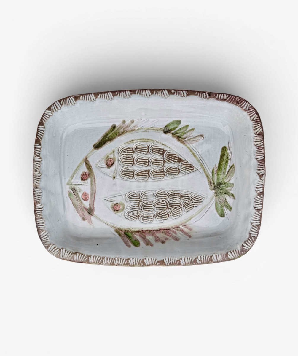 Plat En Céramique De Albert Thiry - Vallauris