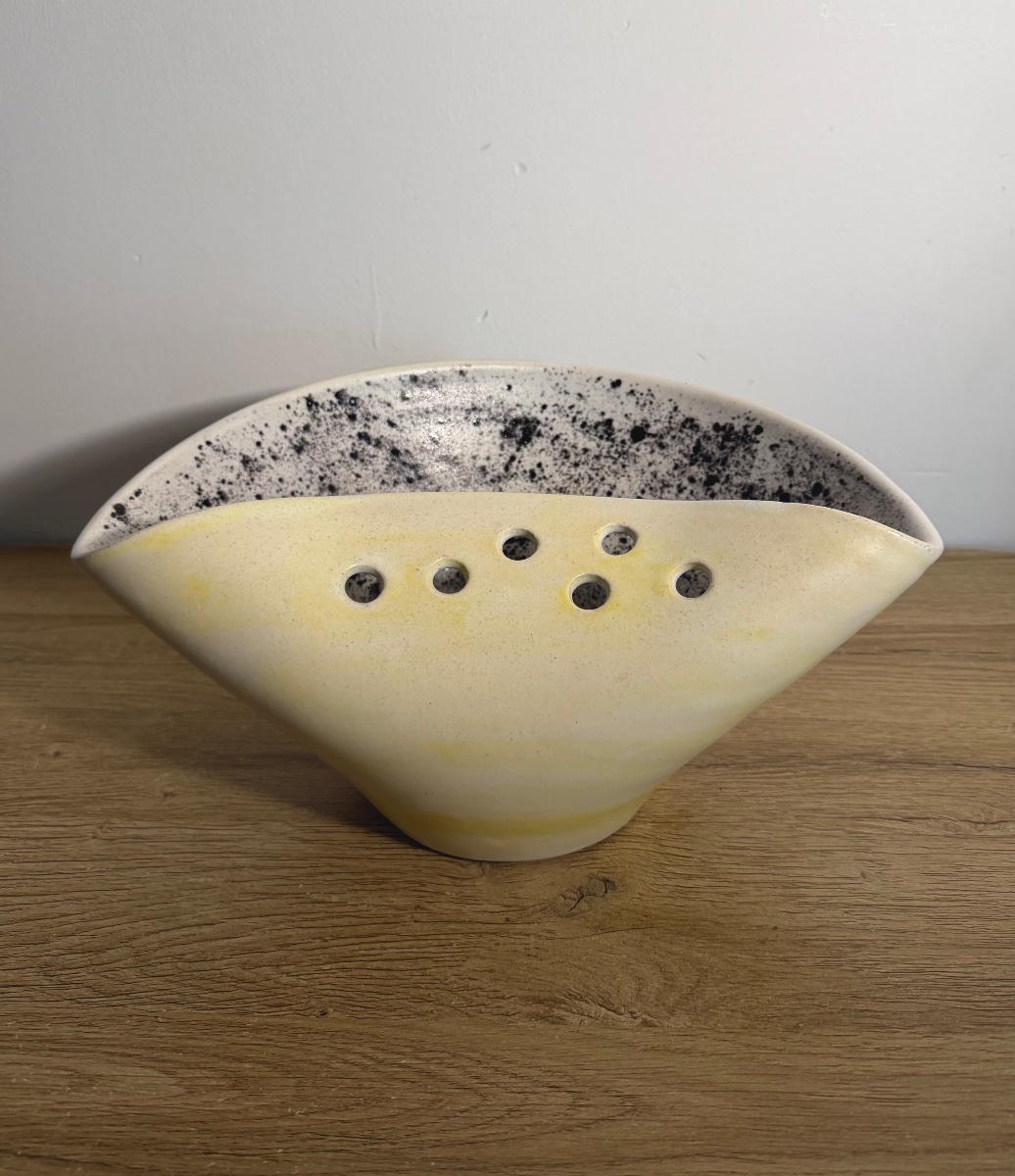 Mado Jolain (1921-2019) Glazed Ceramic Bowl / Pique-fleur Circa 1960-photo-3