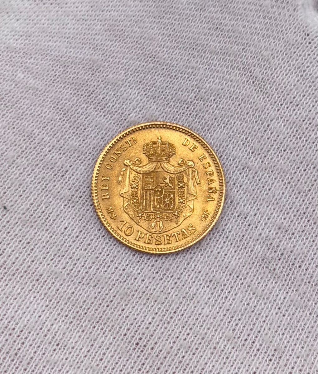 10 pesetas Alphonse XII - refrappe 1990 Madrid-photo-2