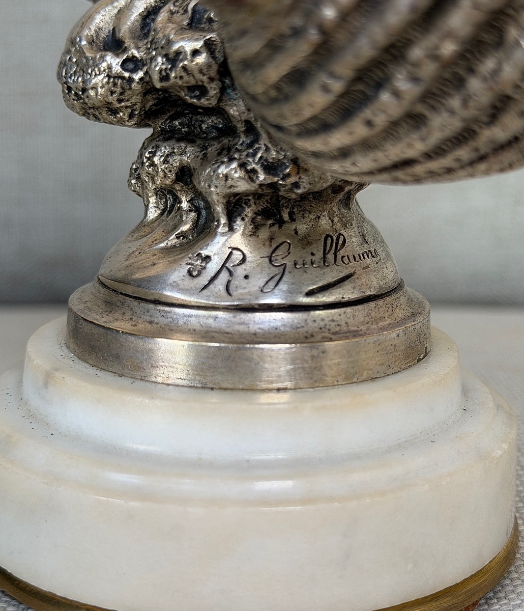 Salière double en bronze argenté -photo-6