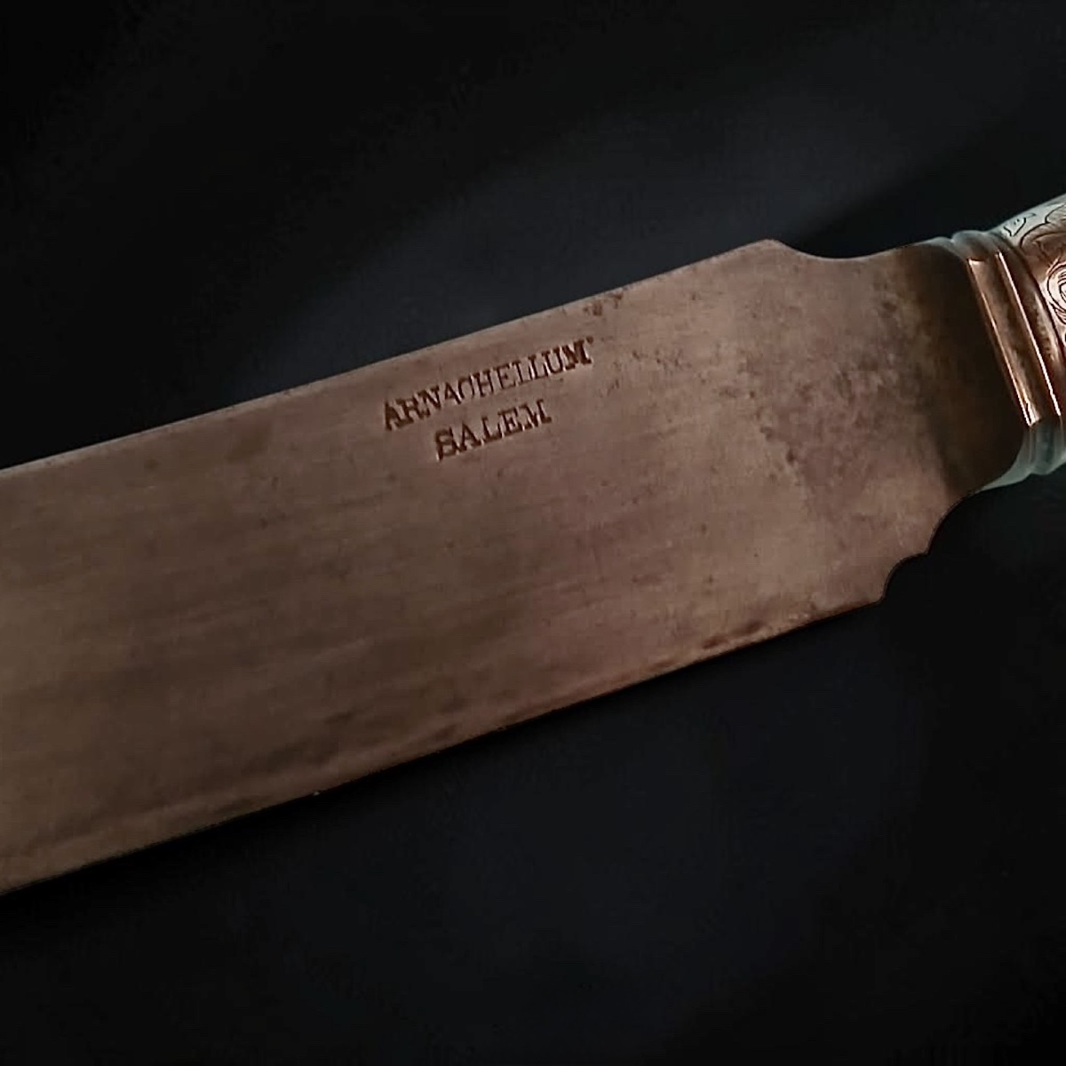 Couteau Bowie indien par Arnachellum de Salem - XIXe siècle-photo-2