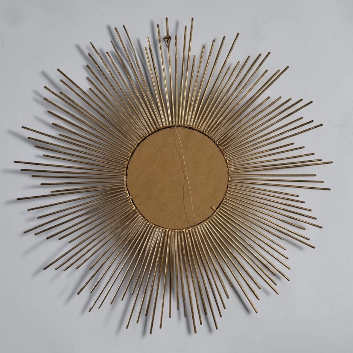 Large Metal Sun-shaped Mirror, 1950-photo-2