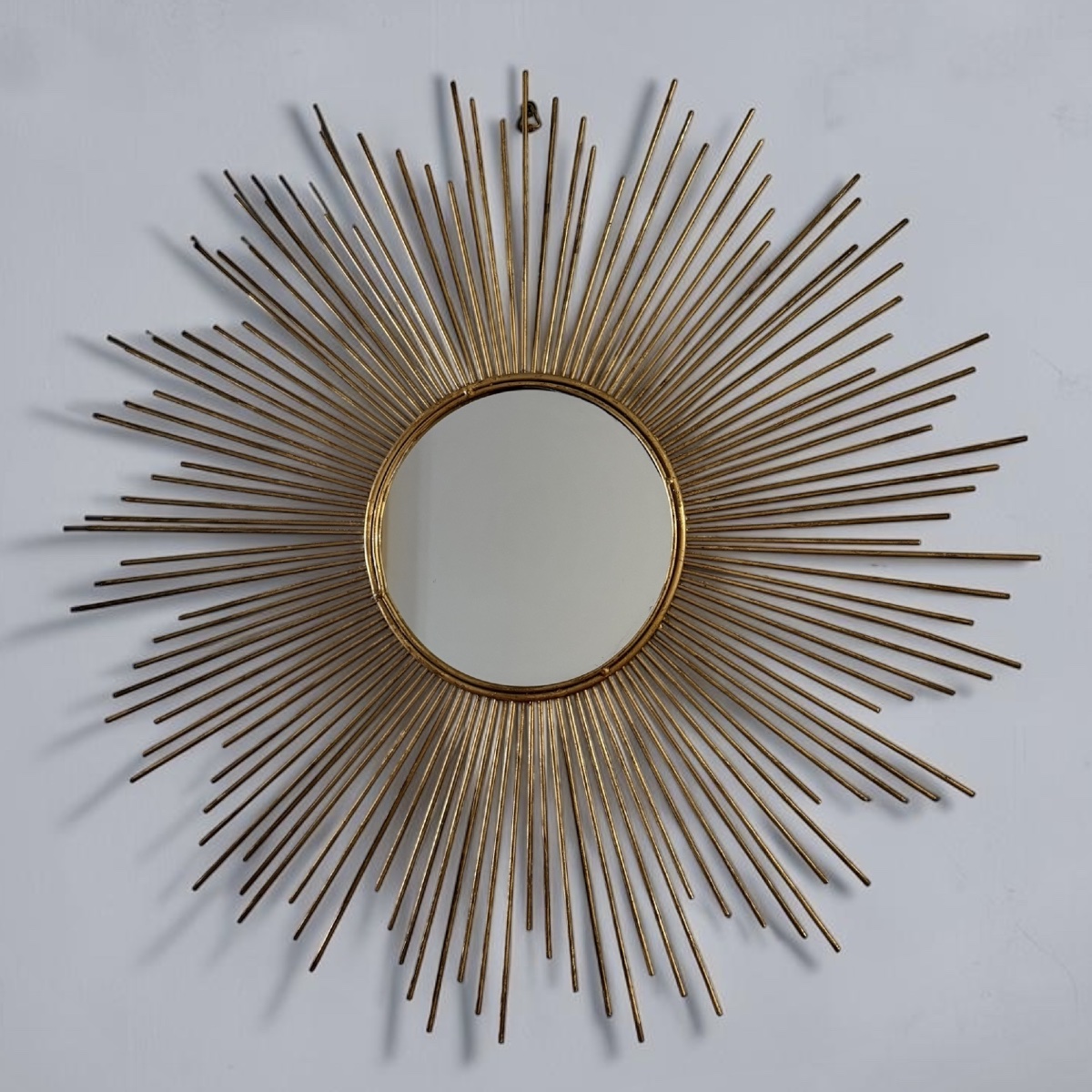 Large Metal Sun-shaped Mirror, 1950