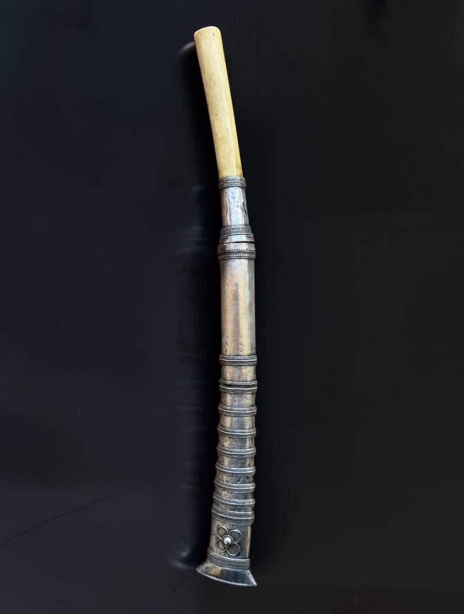 Silver And Ivory Dagger - Burma, 19th Century-photo-4