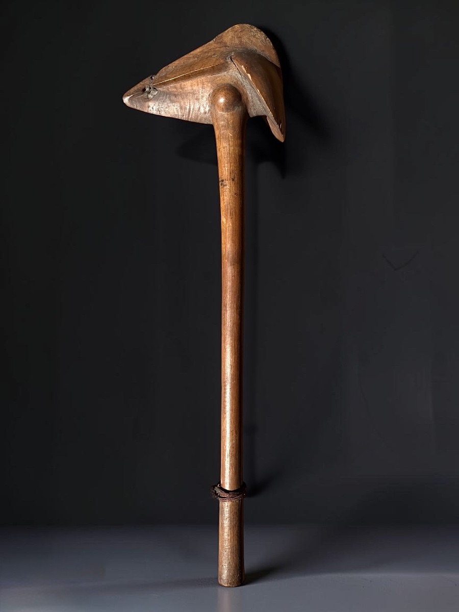 Kanak Club With Bird-beak Tip - New Caledonia, 19th Century -photo-2