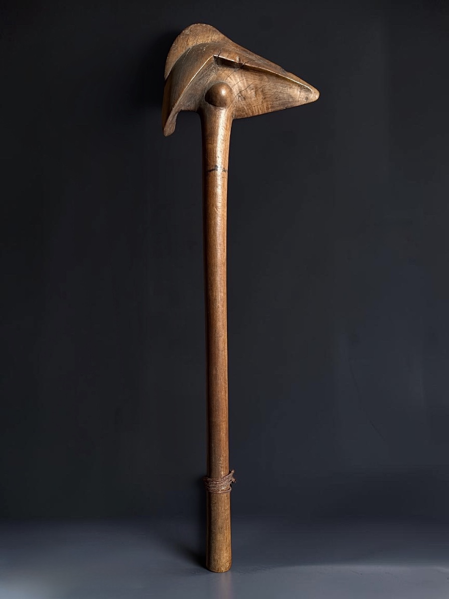 Kanak Club With Bird-beak Tip - New Caledonia, 19th Century 