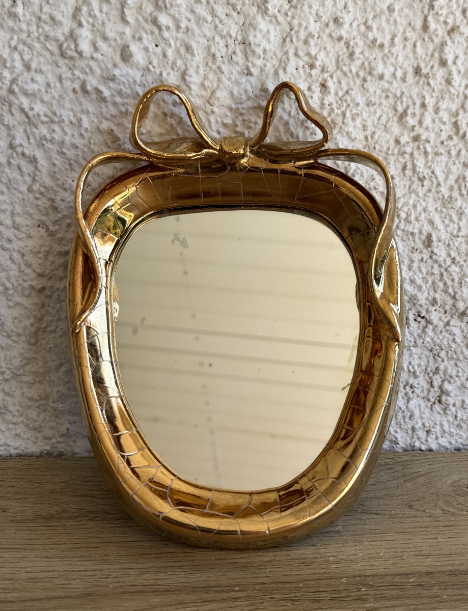 Ceramic Mirror - Gmundner Keramik, Austria, 1960s-photo-1