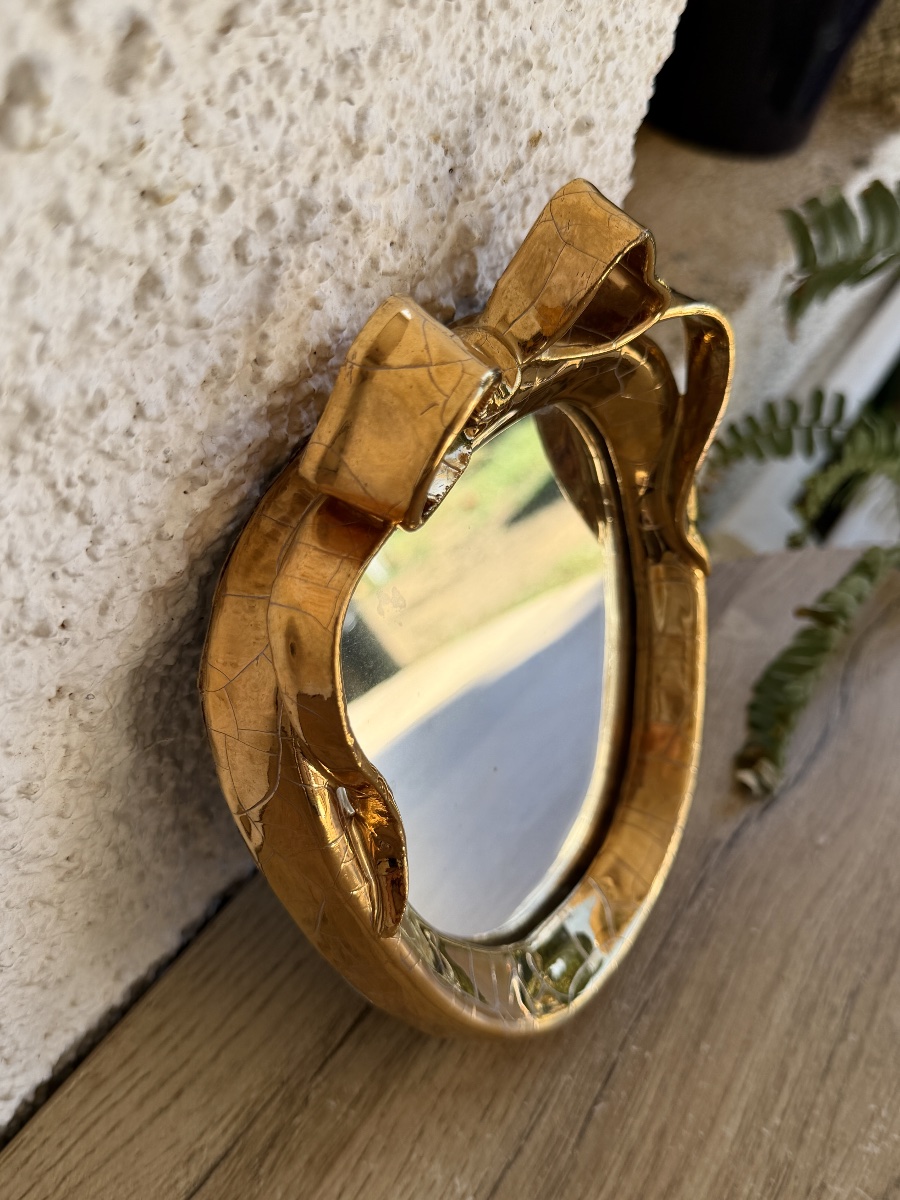 Ceramic Mirror - Gmundner Keramik, Austria, 1960s-photo-2