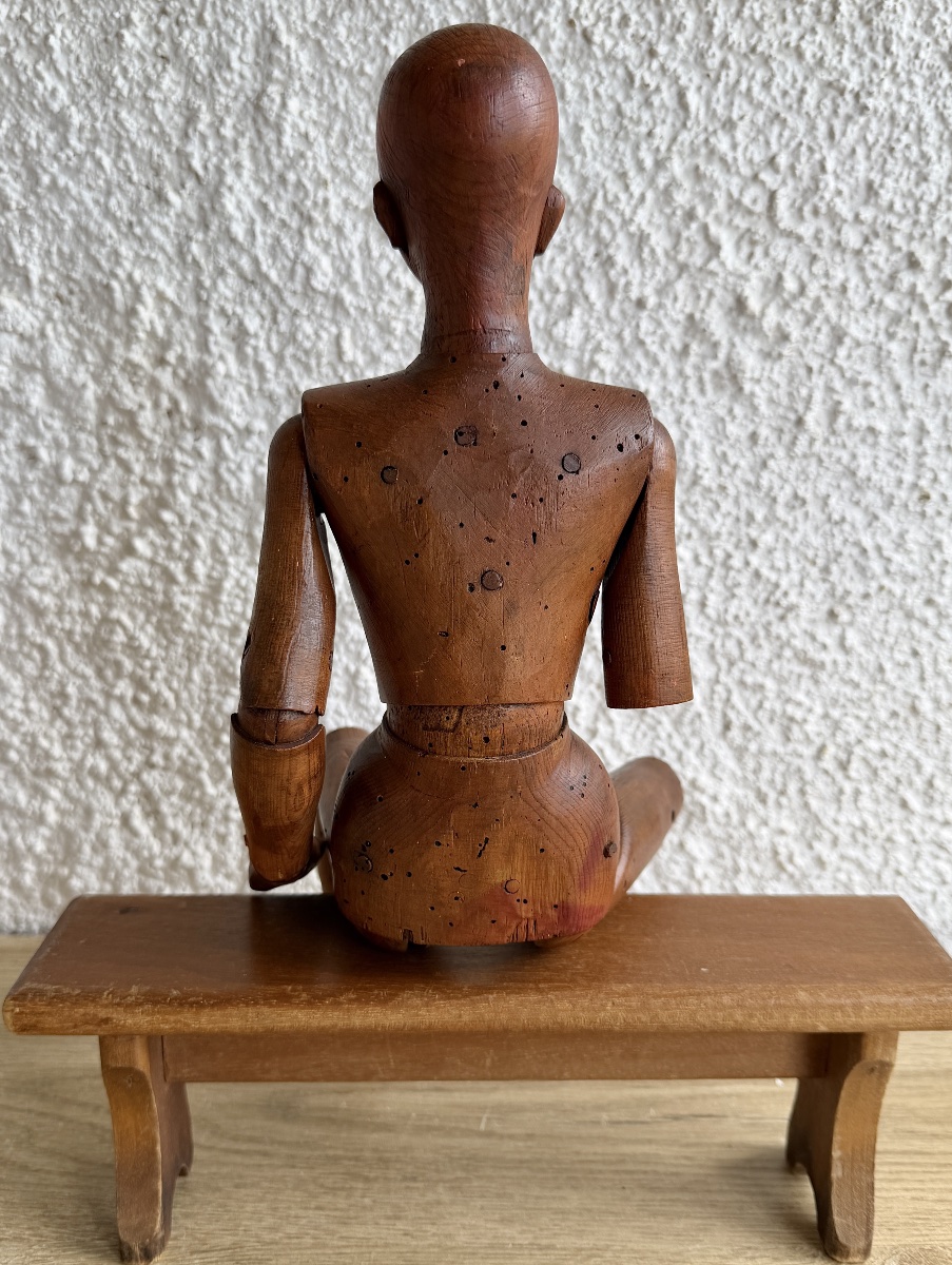 Mannequin articulé en bois XIXe siècle-photo-4