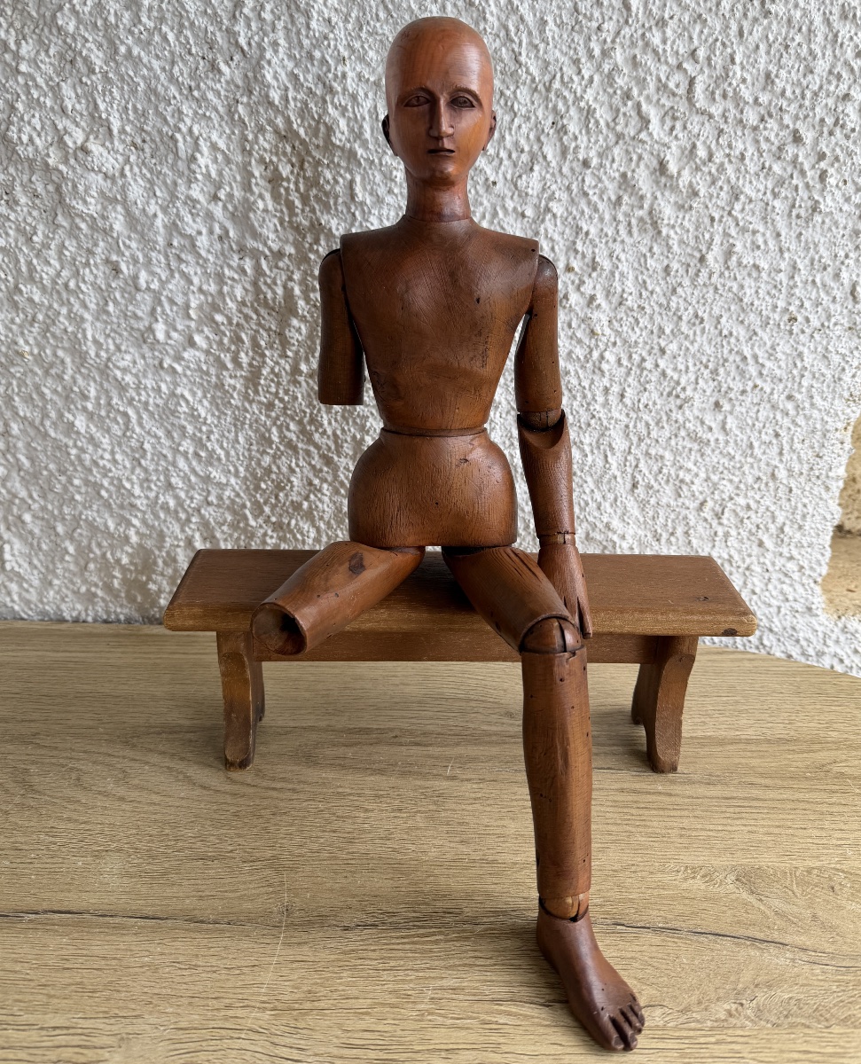 Mannequin articulé en bois XIXe siècle