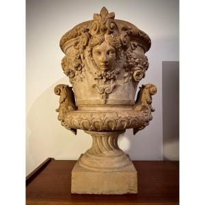 Vase Médicis En Terre Cuite 