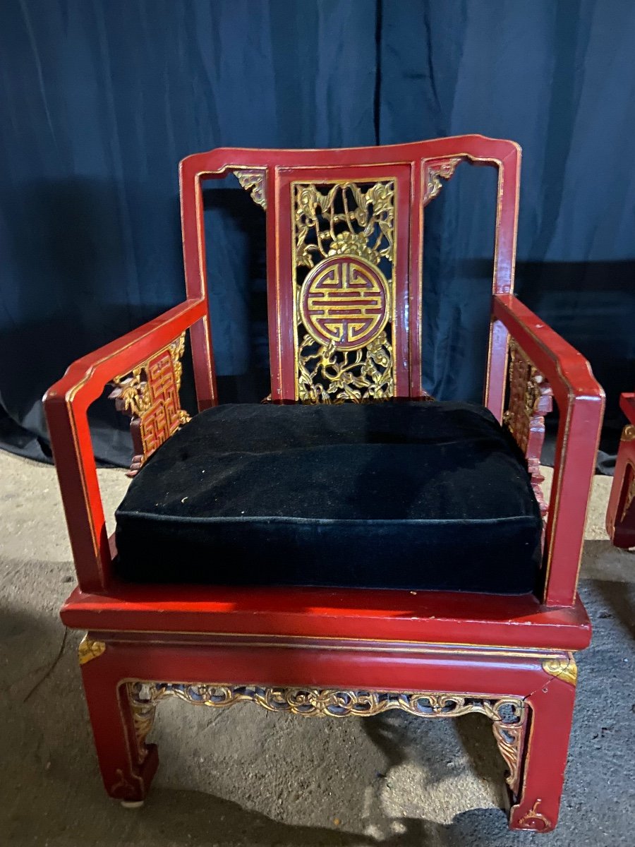Pair Of Chinese Armchairs-photo-3