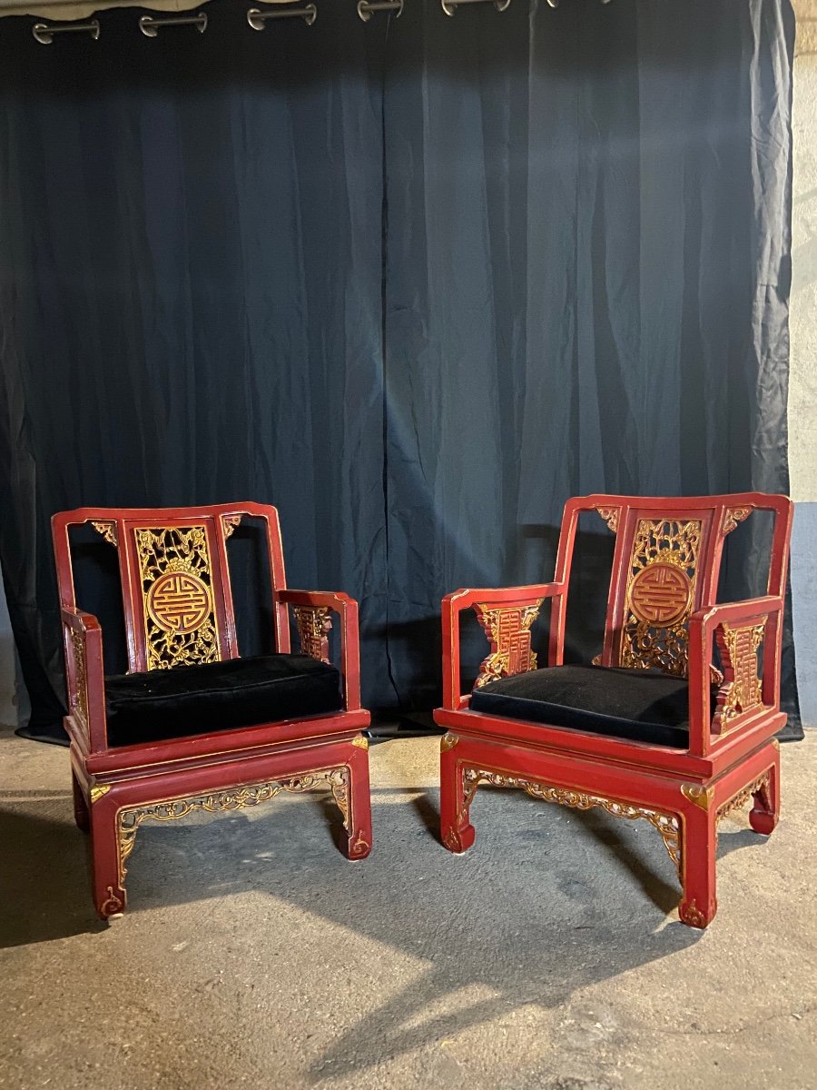 Pair Of Chinese Armchairs