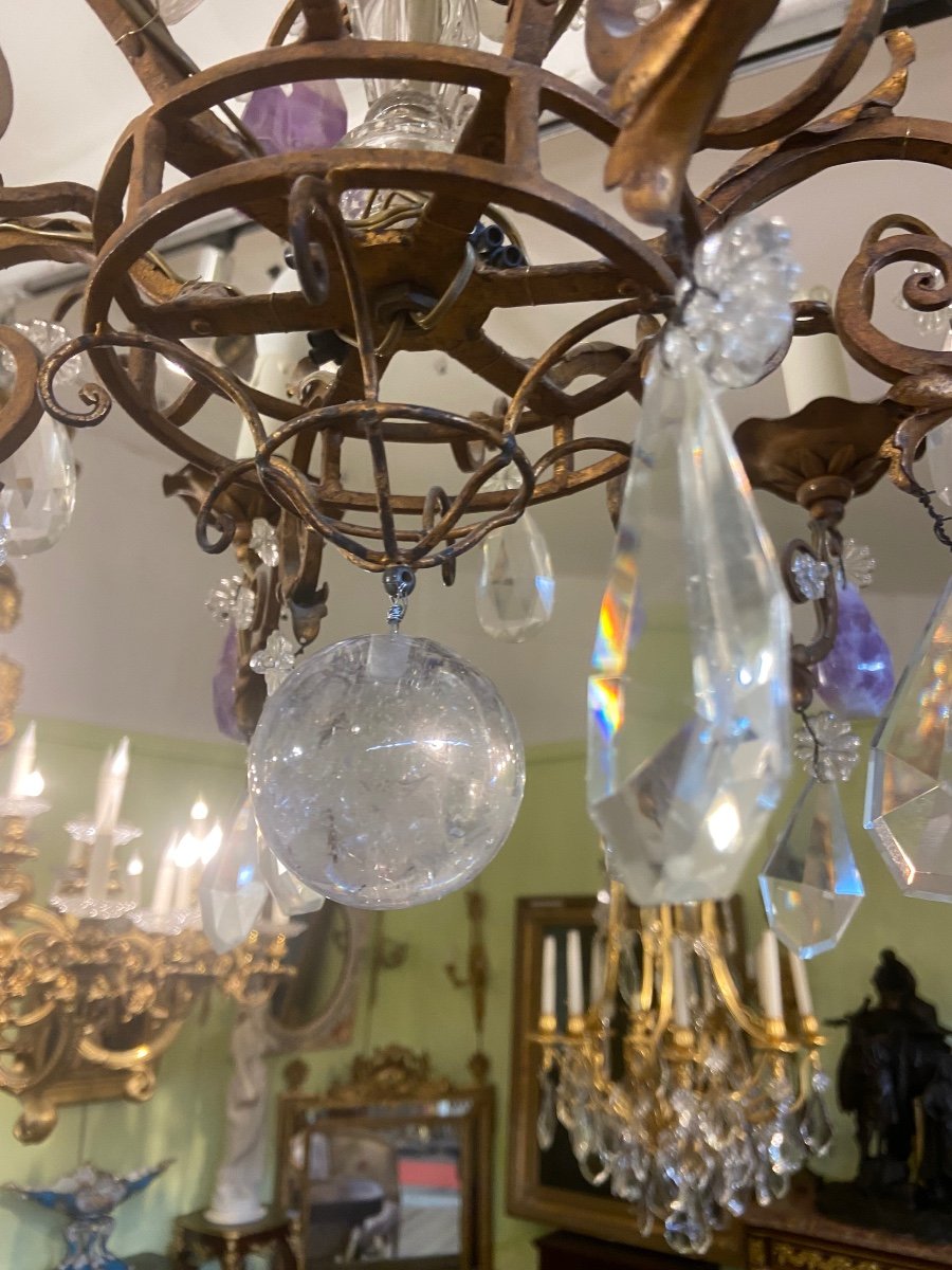 Lustre Fer Forgé Doré -photo-1