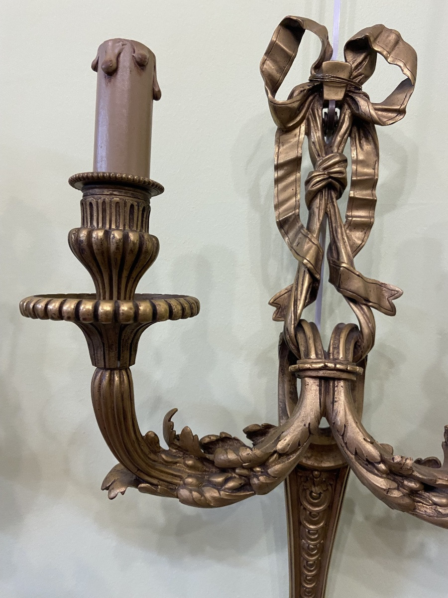 Pair Of Louis XVI Style Wall Lights-photo-2