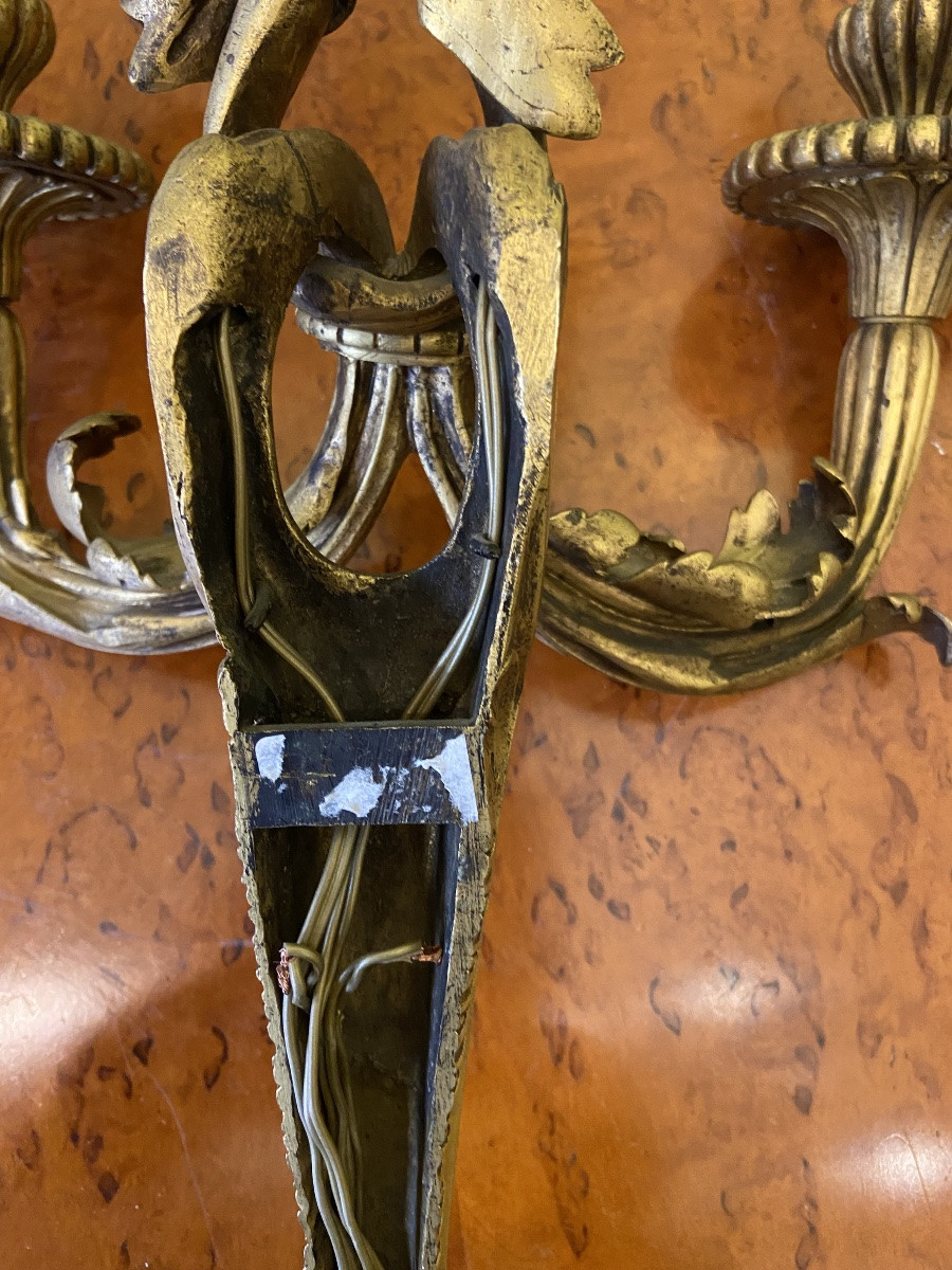 Pair Of Louis XVI Style Wall Lights-photo-4