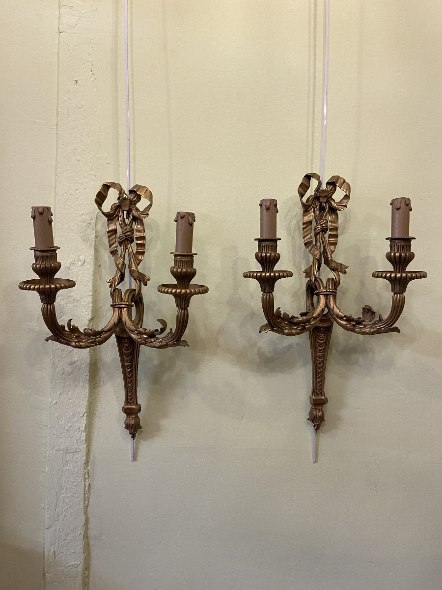 Pair Of Louis XVI Style Wall Lights