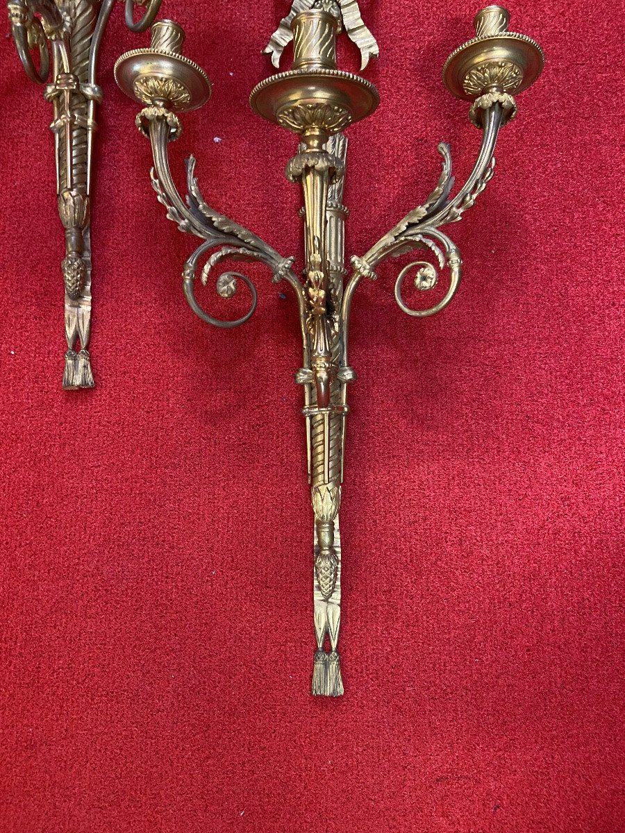 grande paire d applique de style louis XVI -photo-2