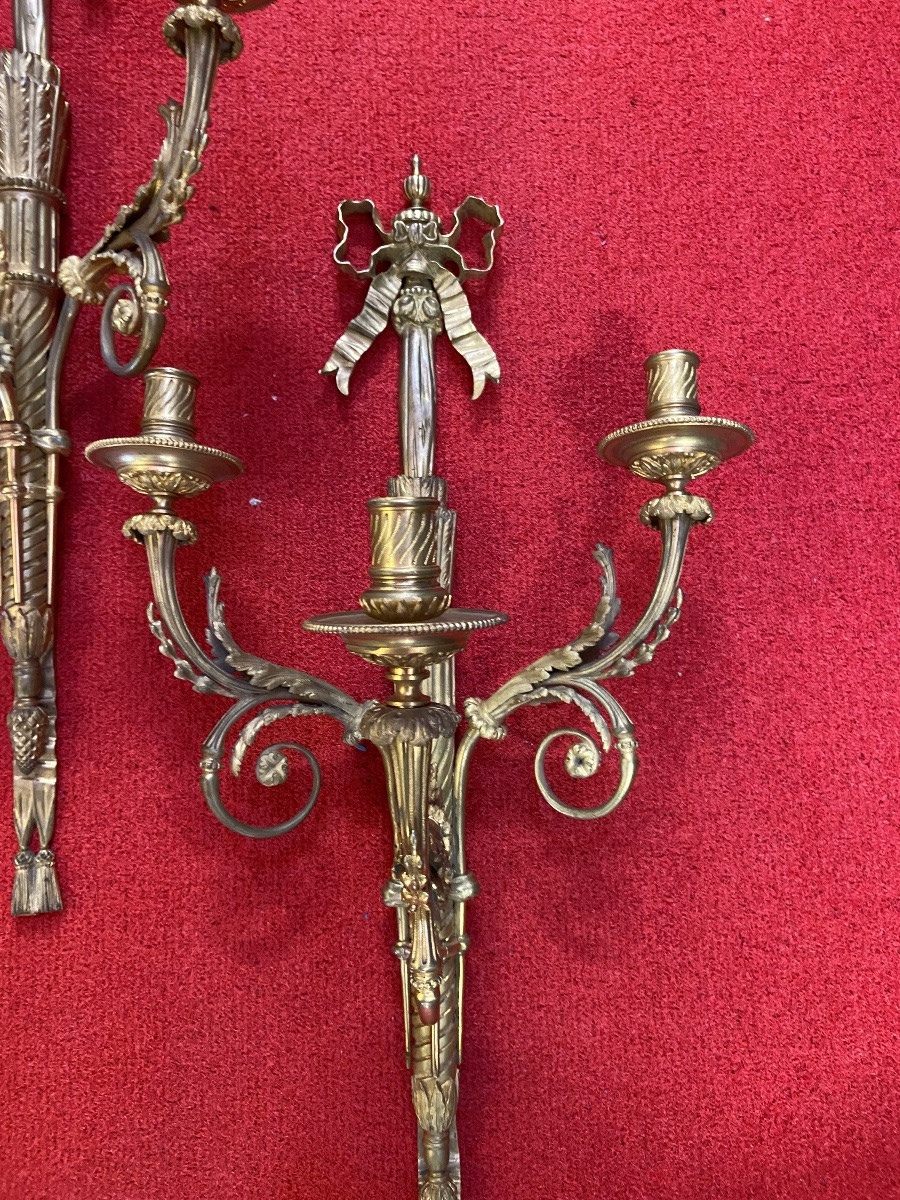 grande paire d applique de style louis XVI -photo-3