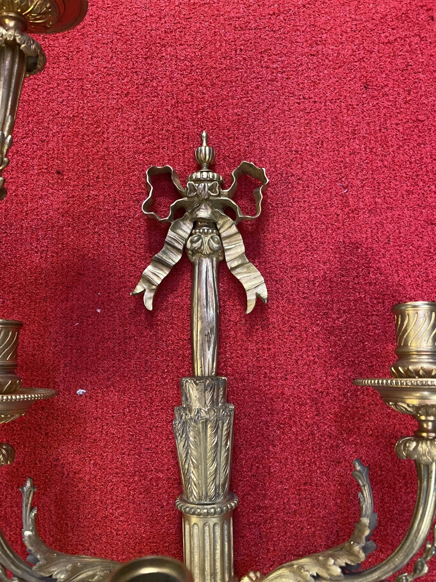 grande paire d applique de style louis XVI -photo-3