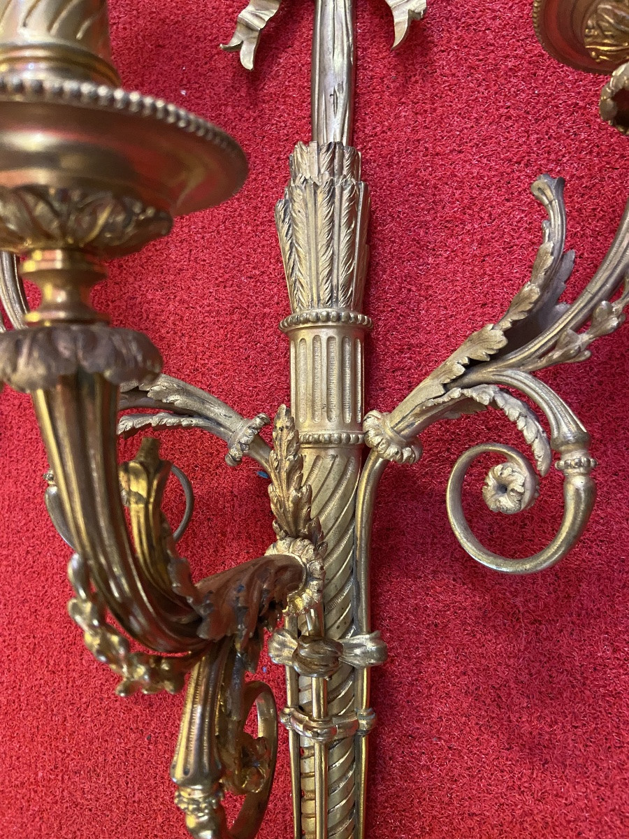 grande paire d applique de style louis XVI -photo-4