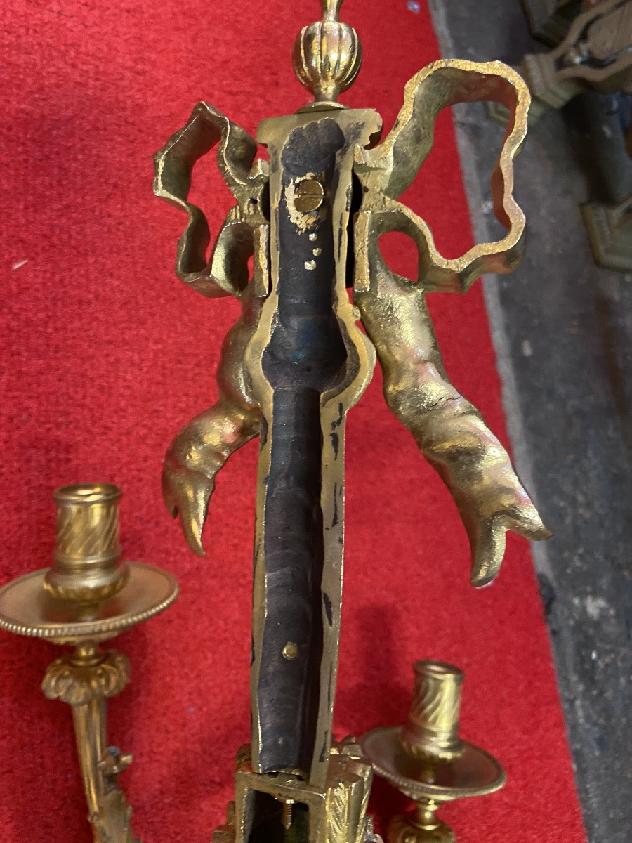 grande paire d applique de style louis XVI -photo-8