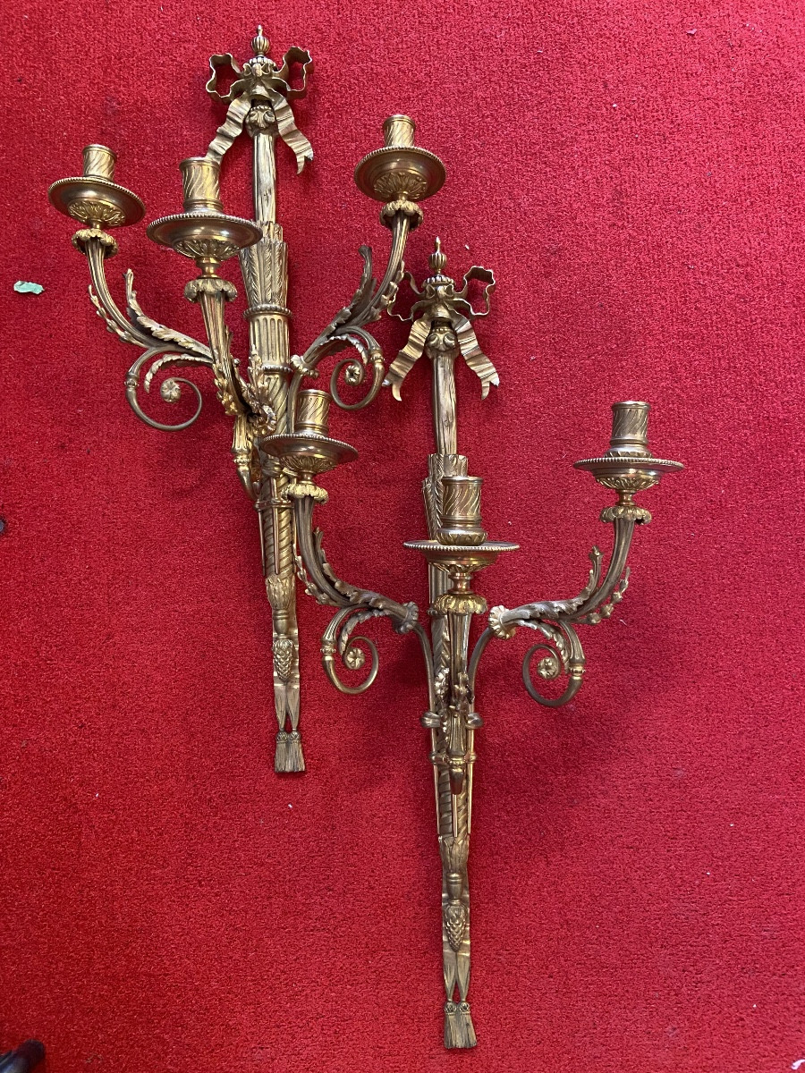 grande paire d applique de style louis XVI 