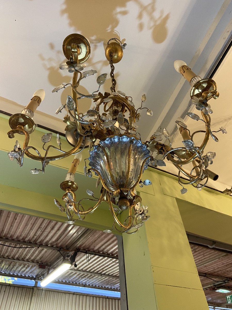 Gold Metal Chandelier -photo-4