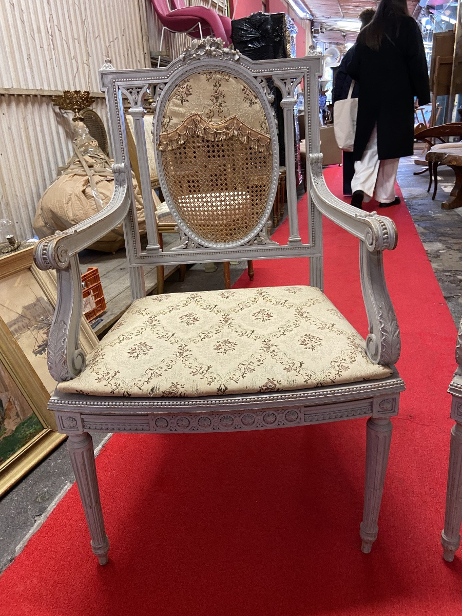 Pair Of Lacquered Armchairs -photo-2