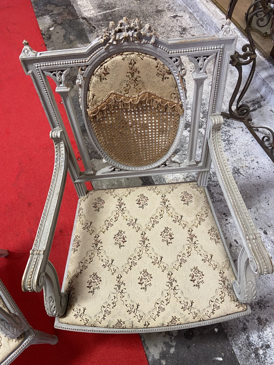 Pair Of Lacquered Armchairs -photo-4