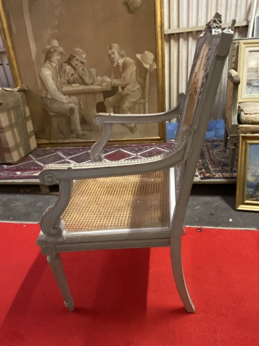 Pair Of Lacquered Armchairs -photo-2