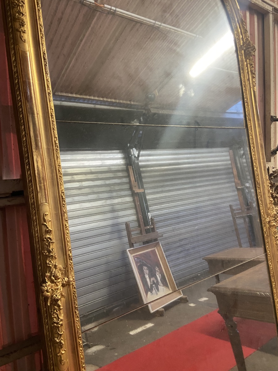 grand miroir XIX eme dore-photo-3