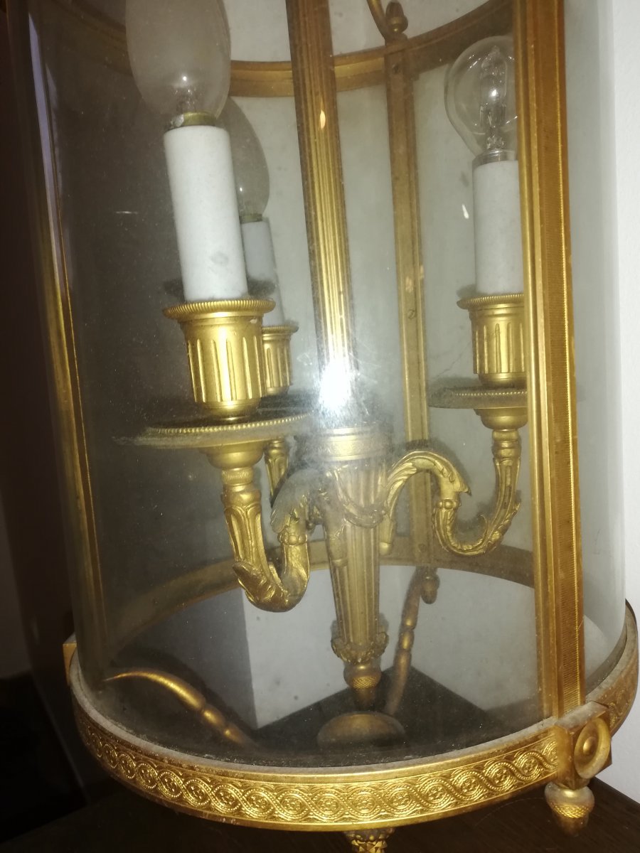 Lanterne Bronze XIX Style Louis XVI -photo-3
