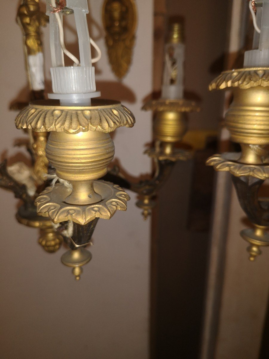 Pair D Wall Lamp Louis Philippe Style-photo-4