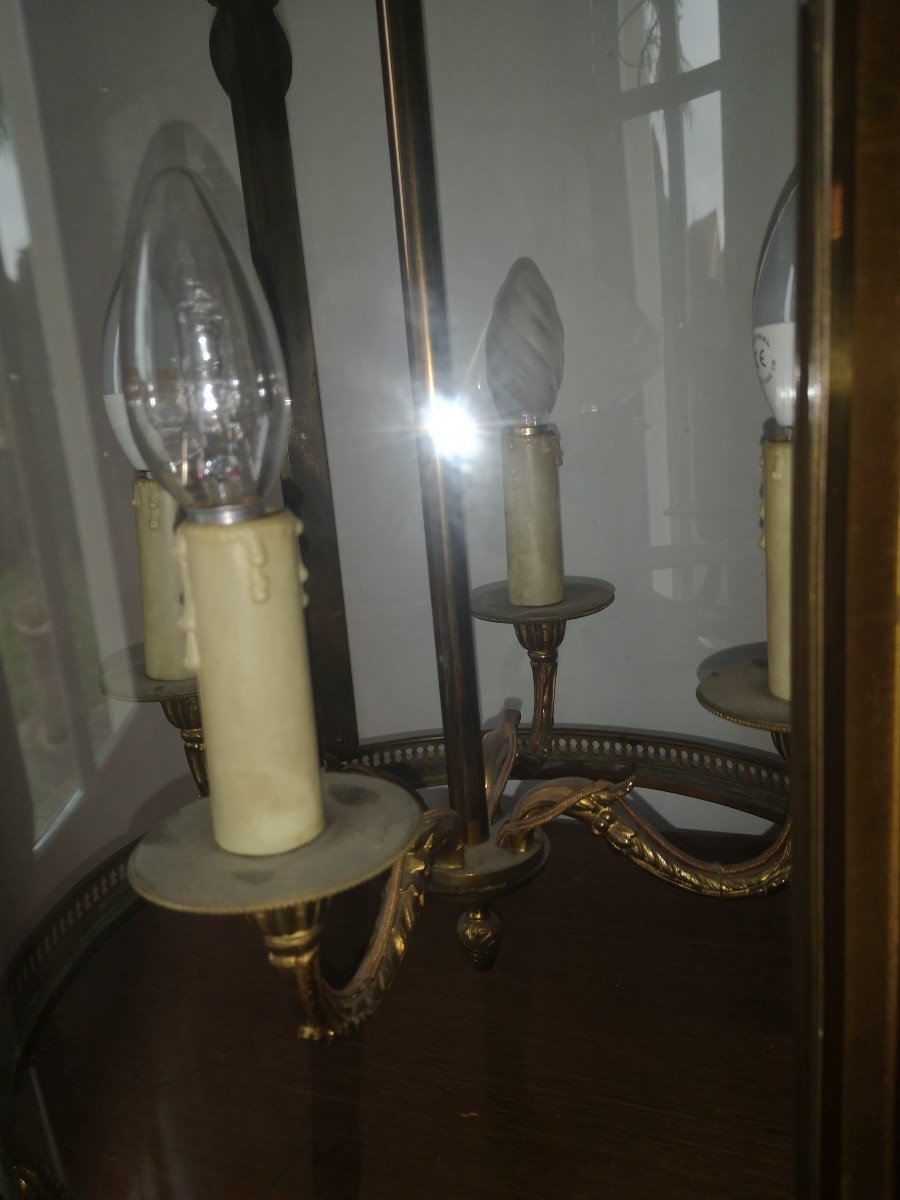 Louis XVI Style Bronze Lantern-photo-4