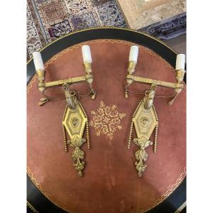 Paire d applique style restauration 