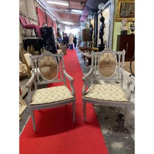 Pair Of Lacquered Armchairs 