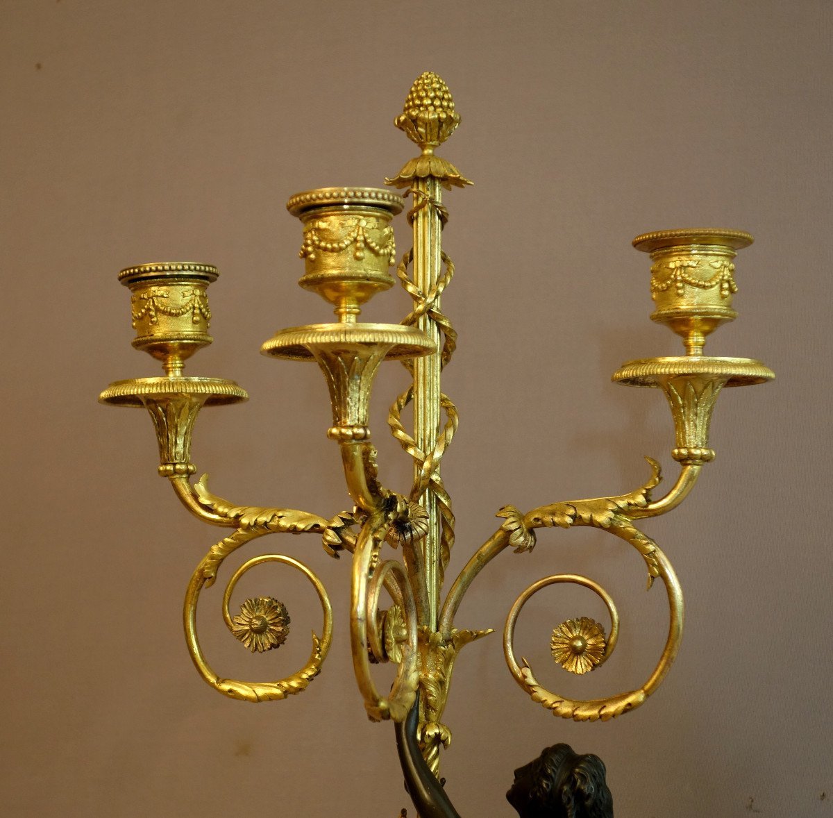 Pair Of Rare Candelabra Around 1770-photo-6