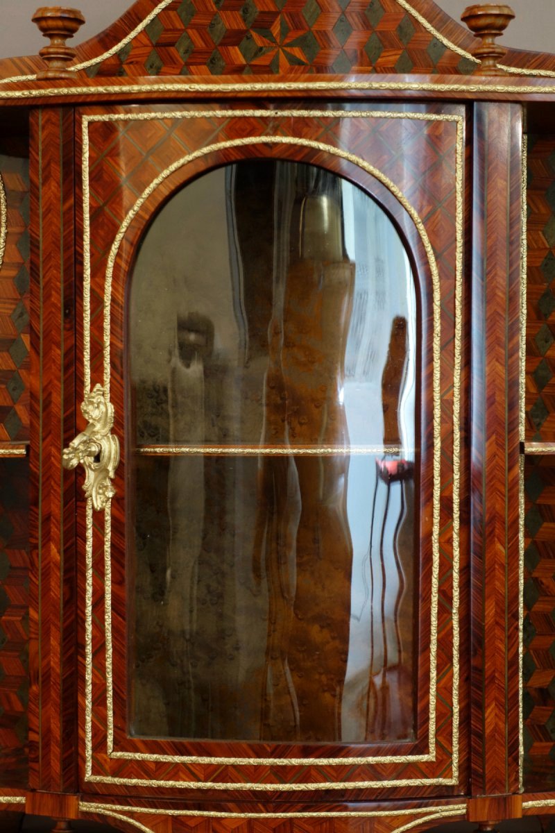 Inlaid Display Case Maison Alphonse Giroux 19th-photo-3