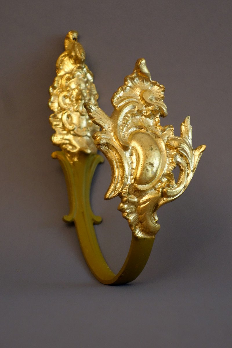 Deux Paires De Porte Embrasses Rocaille XIXème-photo-3