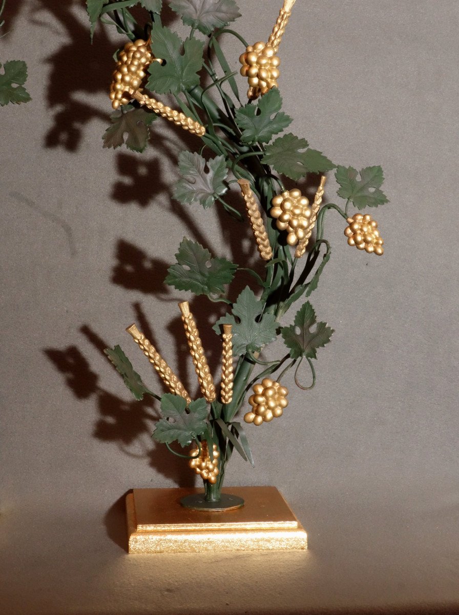 Large Decor With Vines And Barley Ears 19th Century-photo-2