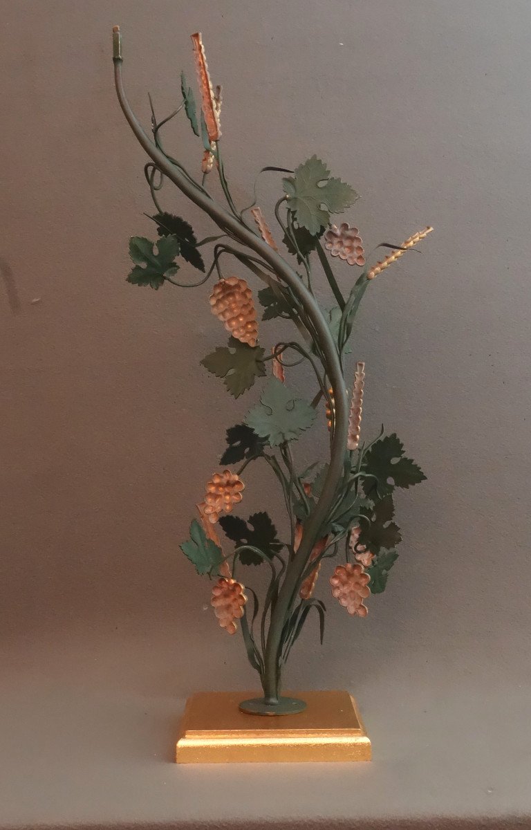 Large Decor With Vines And Barley Ears 19th Century-photo-5