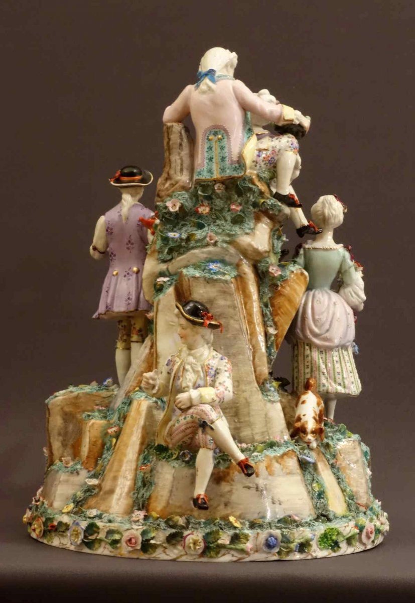Surtout De Table En Porcelaine De Wallendorf, Milieu XVIIIe-photo-3