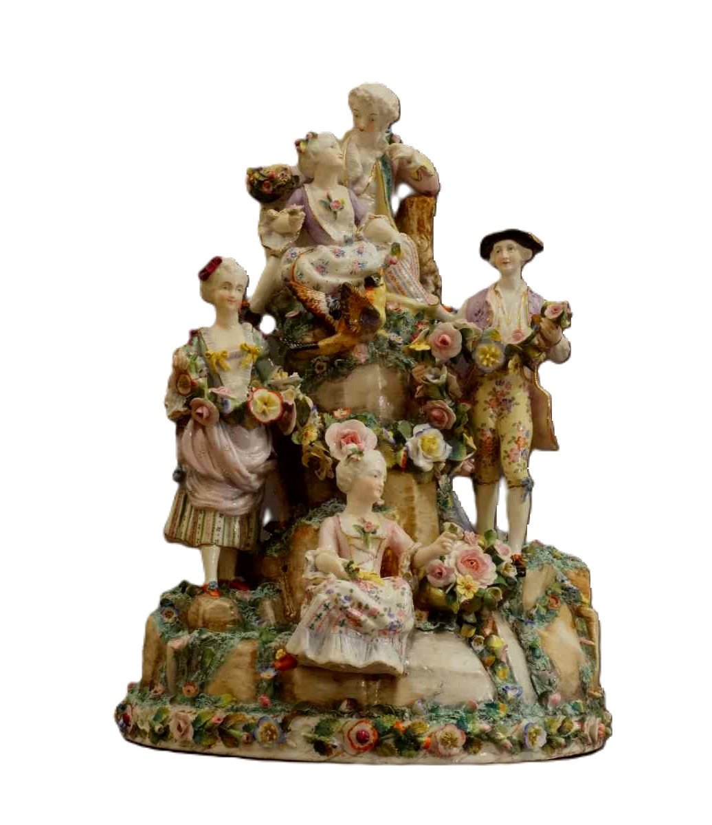 Surtout De Table En Porcelaine De Wallendorf, Milieu XVIIIe-photo-4