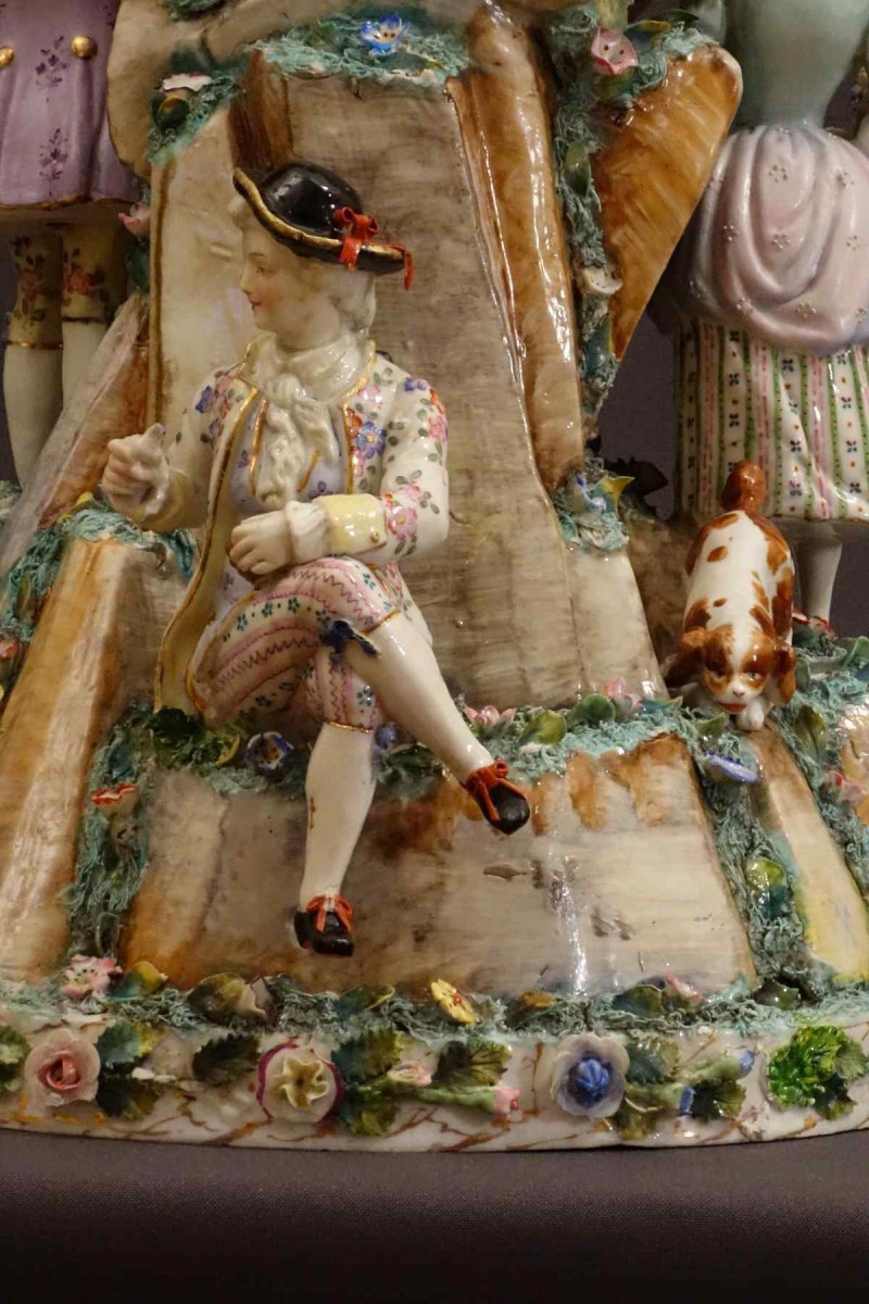 Surtout De Table En Porcelaine De Wallendorf, Milieu XVIIIe-photo-2