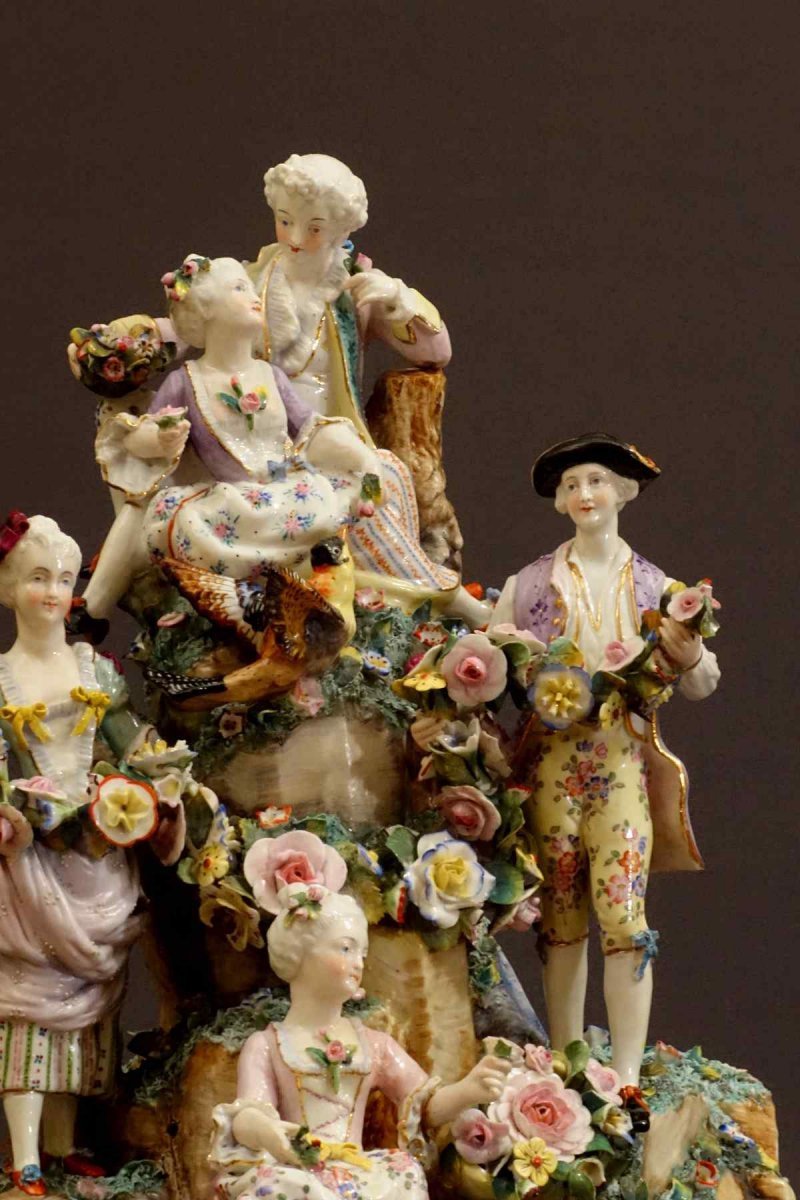 Surtout De Table En Porcelaine De Wallendorf, Milieu XVIIIe-photo-6