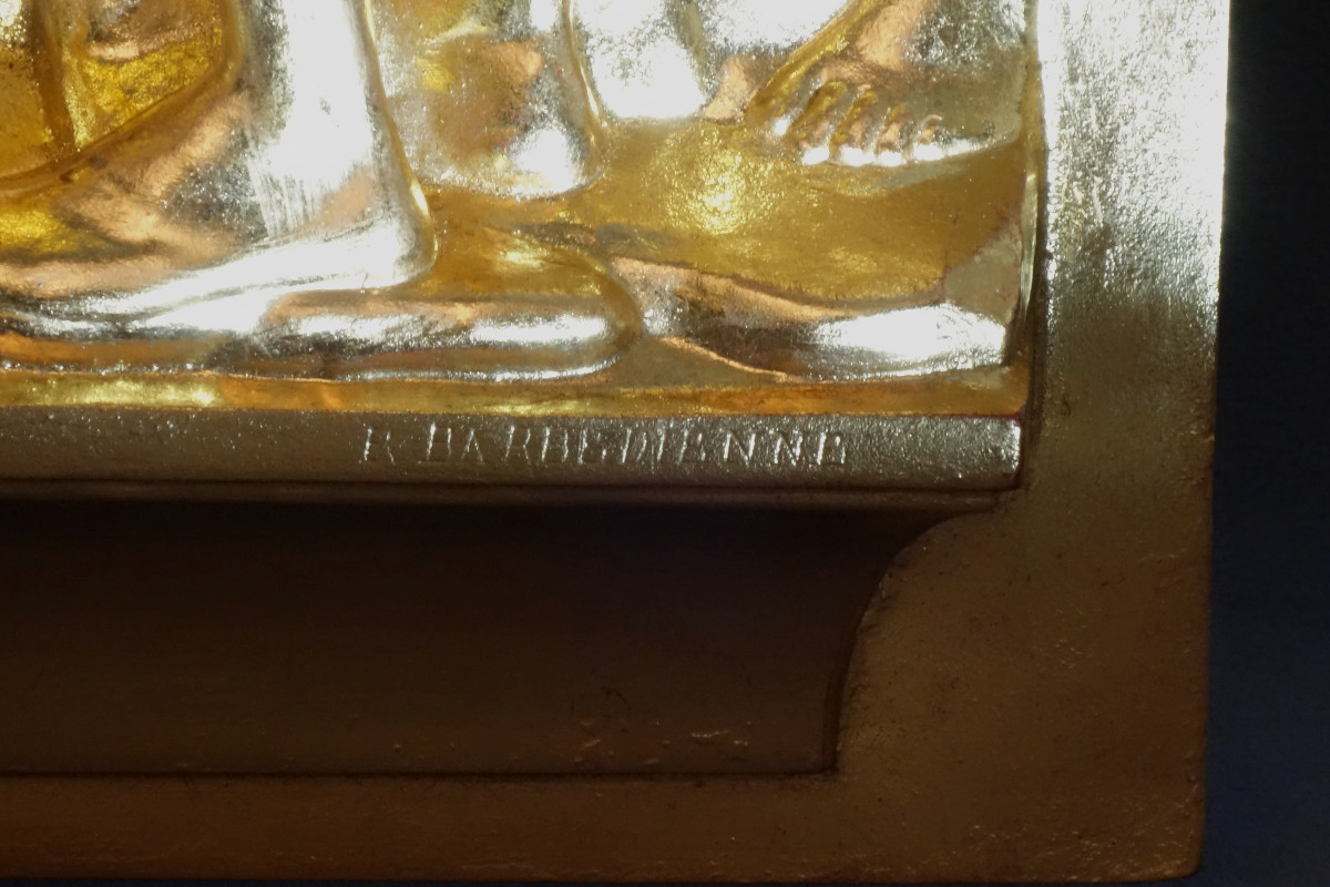 Important Panneau De La Cantoria De Luca Della Robbia XIXème-photo-5